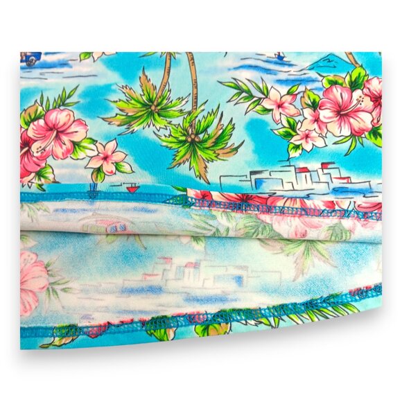 Vintage-BALTEX-Women's Bathing Suit Cover up-Skirt-Swimwear-Summer-Blue-Pink - Picture 6 of 13